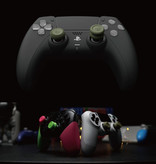 Skull & Co. 6 agarres para el pulgar para PlayStation 4 y 5 - Tapas de control antideslizantes PS4 / PS5 - Verde y rosa