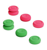 Skull & Co. 6 Thumb Grips voor PlayStation 4 en 5 - Antislip Controller Caps PS4/PS5 - Groen en Roze