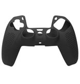 Stuff Certified® Funda / piel antideslizante para el mando de PlayStation 5 - Funda de agarre PS5 - Negro