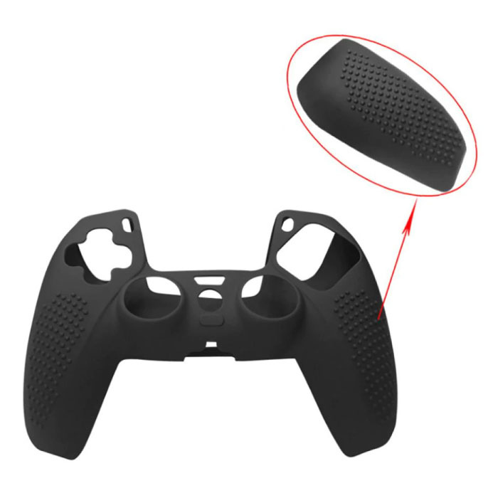 Stuff Certified® Osłona antypoślizgowa / skórka do kontrolera PlayStation 5 - Osłona uchwytu PS5 - Czarna