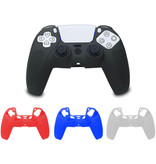 Stuff Certified® Funda / piel antideslizante para el mando de PlayStation 5 - Funda de agarre PS5 - Rojo