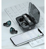 Stuff Certified® Auriculares inalámbricos M17 con control táctil - 4000mAh TWS Powerbank Control táctil inteligente Bluetooth 5.1 Auriculares Auriculares Auriculares