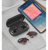 Blitzwolf Auriculares inalámbricos Airaux con gancho para la oreja Sport - Control táctil - TWS Bluetooth 5.0 Auriculares inalámbricos Auriculares Auriculares Auriculares Negro