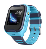 Lemfo Smartwatch voor Kinderen met GPS Tracker Smartband Smartphone Horloge IPS iOS Android Blauw