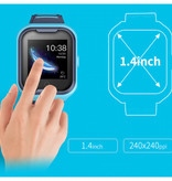 Lemfo Smartwatch dla dzieci z lokalizatorem GPS Smartband Smartwatch Zegarek IPS iOS Android Niebieski