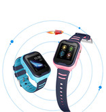 Lemfo Smartwatch voor Kinderen met GPS Tracker Smartband Smartphone Horloge IPS iOS Android Blauw