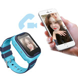 Lemfo Smartwatch dla dzieci z lokalizatorem GPS Smartband Smartwatch Zegarek IPS iOS Android Niebieski