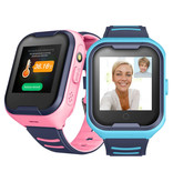 Lemfo Smartwatch para niños con rastreador GPS Smartband Smartphone Watch IPS iOS Android Rosa