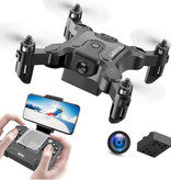 Stuff Certified® 4D-V2 Mini RC Drone con cámara - Juguete cuadricóptero de bolsillo con estabilización giroscópica Negro