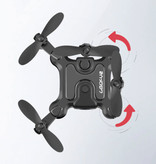 Stuff Certified® Mini drone RC 4D-V2 avec caméra - Jouet quadricoptère de poche avec stabilisation gyroscopique noir