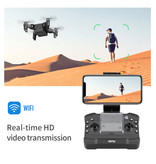 Stuff Certified® 4D-V2 Mini RC Drone met Camera - Pocket Quadcopter Speelgoed met Gyro Stabilistatie Zwart