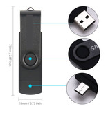 ShanDian High Speed Flash Drive 8GB - USB and USB-C Stick Memory Card - Blue