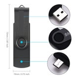 ShanDian High Speed Flash Drive 8GB - USB and USB-C Stick Memory Card - Light Blue