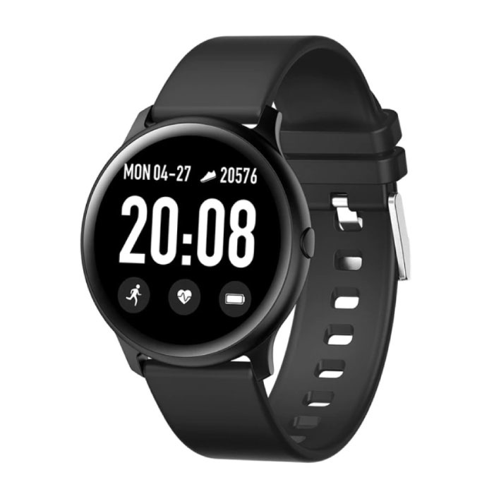 2020 Modesport Smartwatch Fitness Sport Aktivität Tracker Smartphone Uhr iOS Android - Schwarz