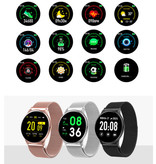 Lige 2020 Moda Sport Smartwatch Fitness Sport Activity Tracker Smartfon Zegarek iOS Android - Czarny