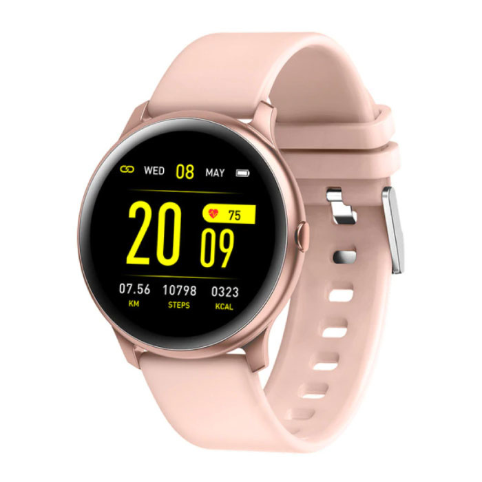 2020 Moda Sport Smartwatch Fitness Sport Activity Tracker Smartfon Zegarek iOS Android - Różowy