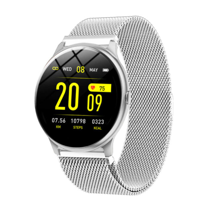 Acquista Smartwatch Sportivo Di Moda Fitness Sport Activity Tracker Smartphone Orologio iOS Android - Argento