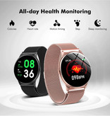 Lige 2020 Fashion Sports Smartwatch Fitness Sport Activity Tracker Montre Smartphone iOS Android - Or Rose