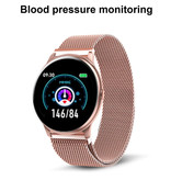 Lige 2020 Moda Sport Smartwatch Fitness Sport Activity Tracker Smartfon Zegarek iOS Android - Różowe złoto