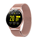 Lige 2020 Mode Sport Smartwatch Fitness Sport Aktivität Tracker Smartphone Uhr iOS Android - Roségold