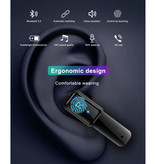 Lemfo T91 Smartwatch Pantalla ancha con auriculares inalámbricos - Pantalla de 1,4 pulgadas - Smartband Fitness Tracker Reloj de actividad deportiva iOS Android Negro