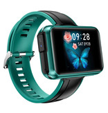 Lemfo T91 Smartwatch Wide Display with Wireless Earpieces - 1.4 Inch Screen - Smartband Fitness Tracker Sport Activity Watch iOS Android Green