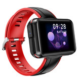Lemfo T91 Smartwatch Pantalla ancha con auriculares inalámbricos - Pantalla de 1,4 pulgadas - Smartband Fitness Tracker Reloj de actividad deportiva iOS Android Rojo