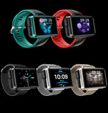 Lemfo T91 Smartwatch Breed Display met Draadloze Oortjes - 1.4 Inch Scherm - Smartband Fitness Tracker Sport Activity Horloge iOS Android Goud