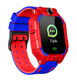 Lemfo Montre intelligente pour enfants Q19 avec suivi GPS 2G Montre pour smartphone Smartband IPS iOS Android Rouge