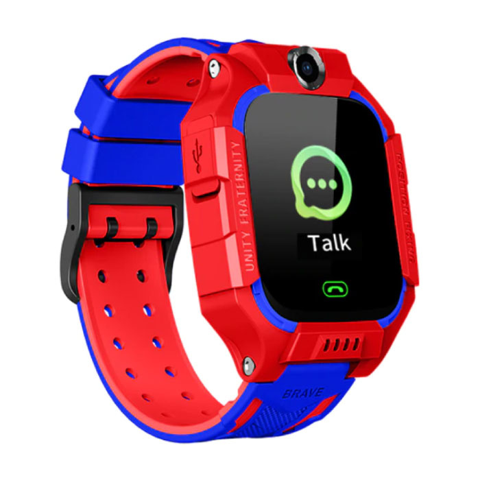 Q19 Reloj inteligente para niños con rastreador GPS Reloj inteligente con banda inteligente 2G IPS iOS Android Rojo