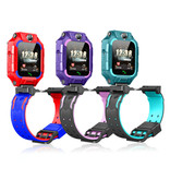 Lemfo Montre intelligente pour enfants Q19 avec suivi GPS 2G Montre pour smartphone Smartband IPS iOS Android Rouge