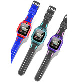 Lemfo Q19 Reloj inteligente para niños con rastreador GPS Reloj inteligente con banda inteligente 2G IPS iOS Android Rojo