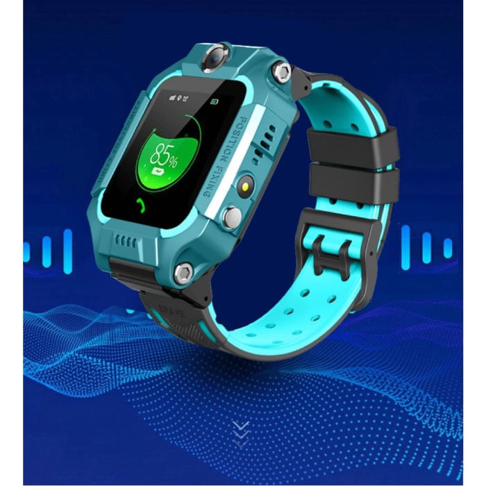 Lemfo Q19 Smartwatch dla dzieci z GPS Tracker Smartband 2G Smartband Zegarek IPS iOS Android Niebieski