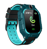 Lemfo Q19 Reloj inteligente para niños con rastreador GPS Reloj inteligente con banda inteligente 2G IPS iOS Android Azul