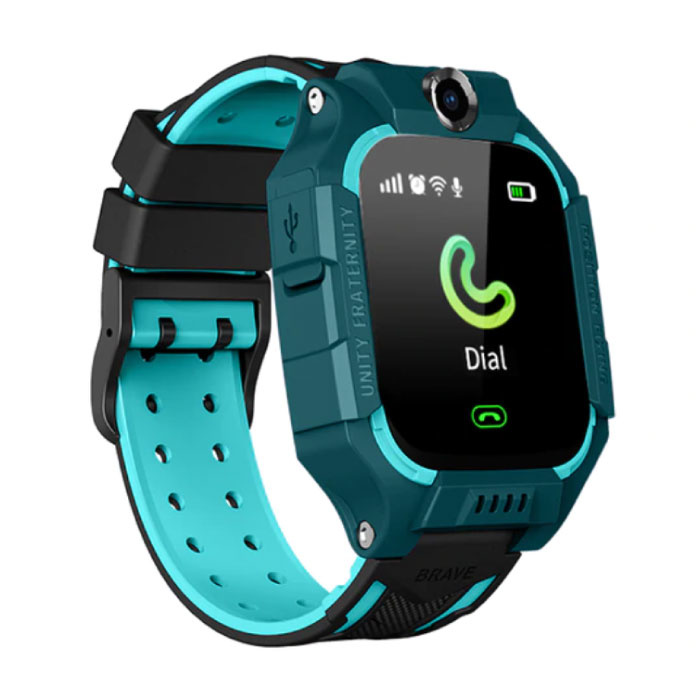 Q19 Reloj inteligente para niños con rastreador GPS Reloj inteligente con banda inteligente 2G IPS iOS Android Azul