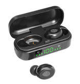 BLZK Drahtlose V8-Ohrhörer - True Touch Control TWS-Kopfhörer Bluetooth 5.0 Wireless Ear Buds Ohrhörer Ohrhörer Schwarz