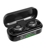 BLZK Drahtlose V8-Ohrhörer - True Touch Control TWS-Kopfhörer Bluetooth 5.0 Wireless Ear Buds Ohrhörer Ohrhörer Schwarz