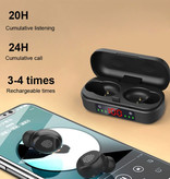 BLZK Auricolari wireless V8 - True Touch Control TWS Auricolari Bluetooth 5.0 Auricolari wireless Auricolari Auricolari neri