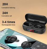 BLZK Écouteurs sans fil V8 - True Touch Control TWS Écouteurs Bluetooth 5.0 Écouteurs sans fil Écouteurs Écouteurs Noir