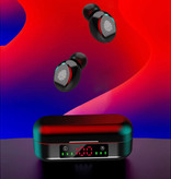 BLZK Auriculares inalámbricos V8 - True Touch Control TWS Auriculares Bluetooth 5.0 Auriculares inalámbricos Auriculares Auriculares Negro