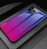 Stuff Certified® iPhone 12 Mini Hoesje Gradient - TPU en 9H Glas - Shockproof Glossy Case Cover Cas TPU Roze