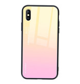 Stuff Certified® Etui Gradient na iPhone 7 - TPU i szkło 9H - Wstrząsoodporne błyszczące etui pokrowiec Cas TPU w kolorze żółtym