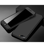 Stuff Certified® Carcasa completa 360 ° para iPhone 8 - Carcasa de cuerpo completo + Protector de pantalla Negro