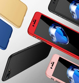 Stuff Certified® Funda completa 360 ° para iPhone 7 Plus - Funda de cuerpo entero + protector de pantalla Azul