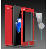 Stuff Certified® Carcasa completa 360 ° para iPhone 8 Plus - Carcasa de cuerpo entero + protector de pantalla Azul