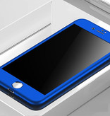 Stuff Certified® Cover Completa 360 ° per iPhone 5S - Custodia Completa + Protezione Schermo Blu