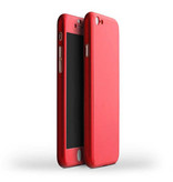Stuff Certified® Carcasa completa 360 ° para iPhone XS - Funda de cuerpo entero + protector de pantalla Rojo