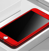 Stuff Certified® Cover completa per iPhone XS 360 ° - Custodia integrale + protezione per lo schermo Rossa