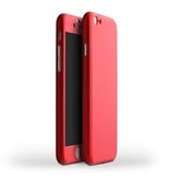 Stuff Certified® Funda completa 360 ° para iPhone 7 - Funda de cuerpo completo + protector de pantalla Rojo