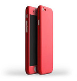 Stuff Certified® Carcasa completa 360 ° para iPhone 5S - Funda de cuerpo entero + protector de pantalla Rojo